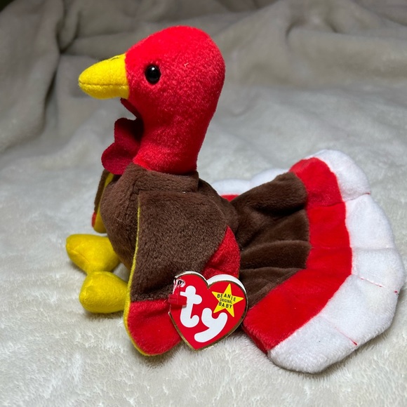 Vintage TY Turkey Beanie Baby Gobbles - Picture 1 of 4